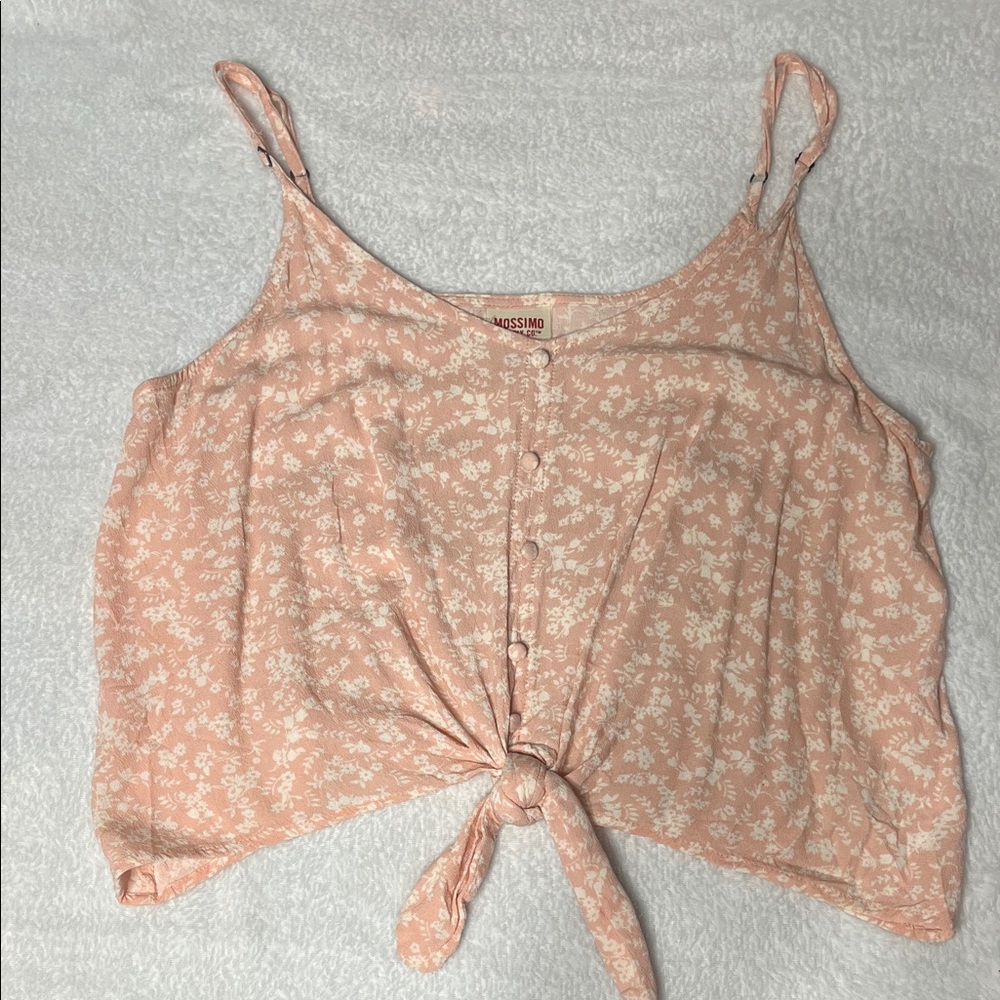Mossimo Supply Co. Pink Floral Crop Top